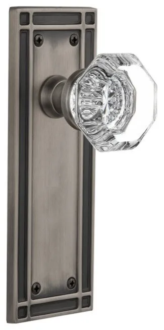 Nostalgic Warehouse MISWAL_PSG_238_NK Waldorf Lead Crystal - Antique Pewter