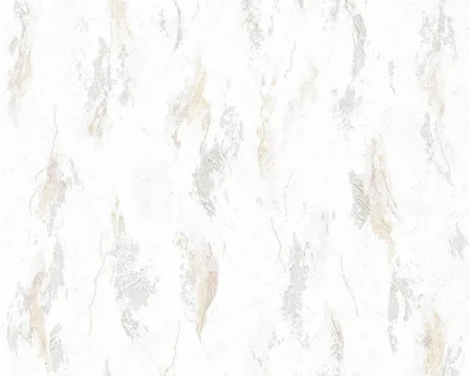 Ok6, Textile Natural Fresh Garden White Wallpaper Sample