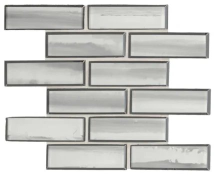 Ombre Grigia 2X6 Glass Subway Tile, (4x4 or 6x6) Sample