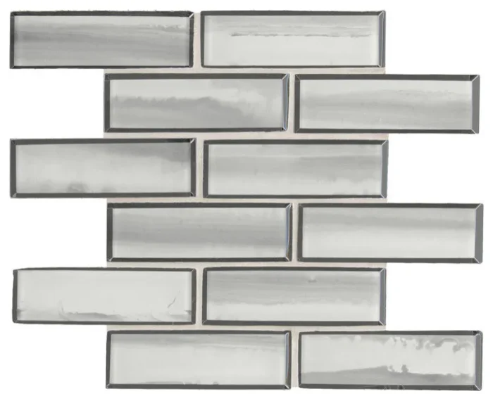 Ombre Grigia 2X6 Glass Subway Tile, (4x4 or 6x6) Sample - Image 1