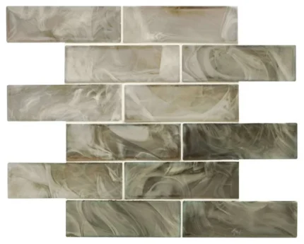 Opalina 2x6 Glossy Glass Subway Tile, Sample