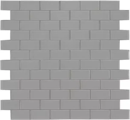 Oyster Gray 2X4 Glass Mosaic, (4x4 or 6x6) Sample