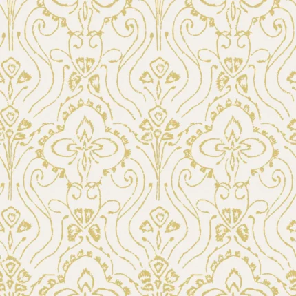 Pacific Wave Peel and Stick Wallpaper, Yellow, 28 Sqft