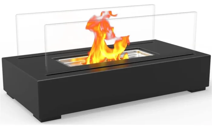 Paradise Ventless Tabletop Bio Ethanol Fireplace, Black - Image 1