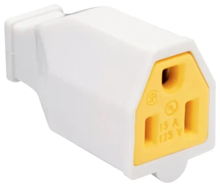 Pass & Seymour SA993WCC10 High Impact Thermoplastic Plug & Connector, 15A, White