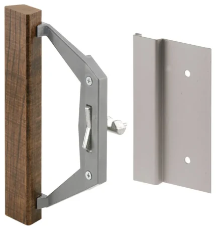 Patio Door Internal style door handle, Aluminum, 3-1/2" hole centers.