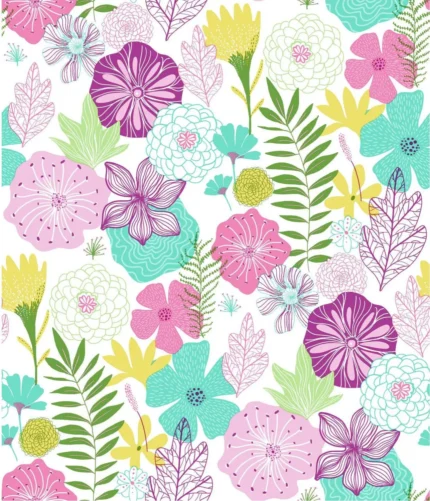 Perennial Blooms Peel and Stick Wallpaper