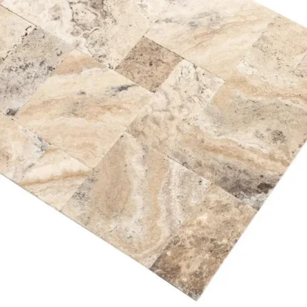 Philadelphia Travertine Tile Antique Pattern Brushed and Chiseled- 20 boxes