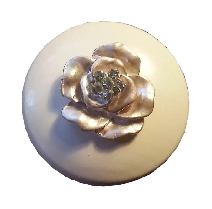 Pink Rose Knob, 1.75", French Blue - Image 1