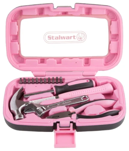 Pink Tool Kit  Household Car & Office 15 Piece By Stalwart