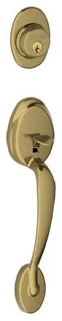 Plymouth Dummy Exterior Handleset, Antique Brass