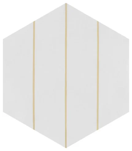 Porto Savona Hex Porcelain Floor and Wall Tile, Dandelion