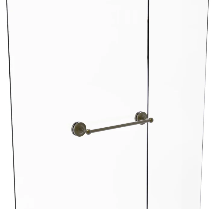 Prestige Regal 18" Shower Door Towel Bar, Antique Brass - Image 1