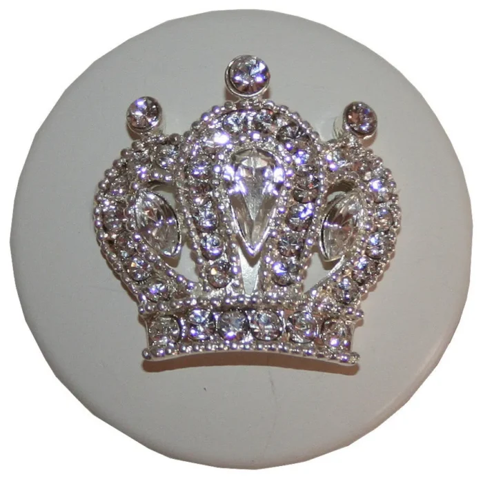 Princess Crown Knob, 1.75", Red - Image 1