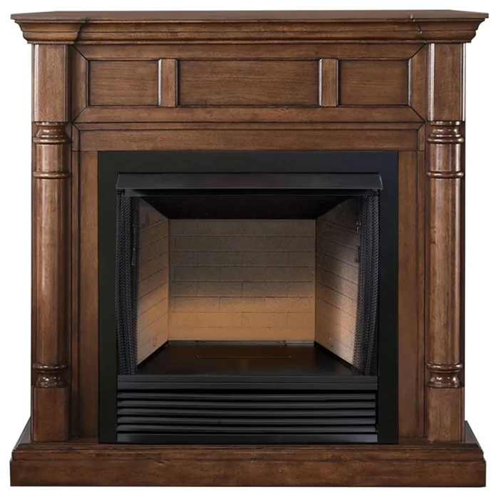 ProCom 32" Ventless Firebox PC32VFC with Mantel, Walnut - Image 1