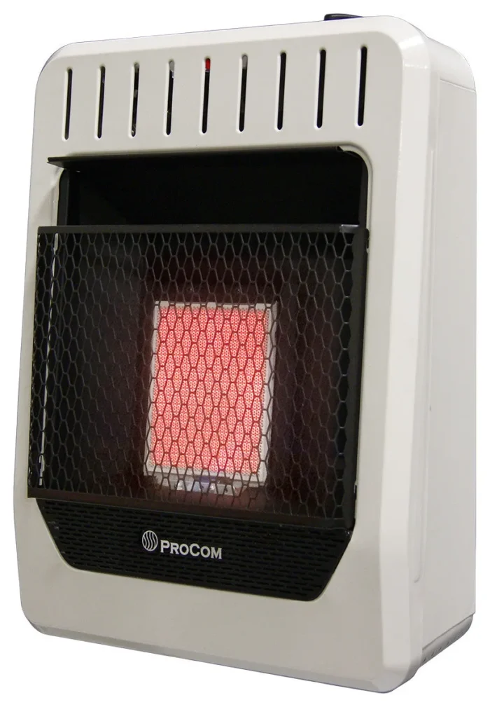 ProCom Dual Fuel Ventless Infrared Plaque Heater - 10,000 BTU, T-Stat - Image 1