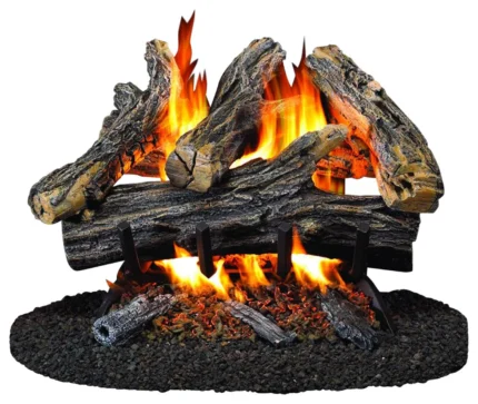 ProCom Vented Natural Gas Fireplace Log Set - 18 in., 35,000 BTU