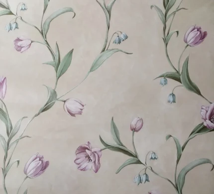 Purple Tulip Wallpaper Imperial Wall Covering