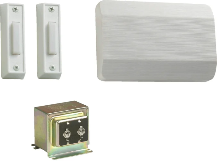 Quorum 101-2-6 White Double Entry Chime Doorbell - Image 1