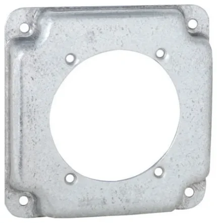 RACO® 813C Flat Corner Square Exposed Work Box Cover, 4", 1/2" Rise