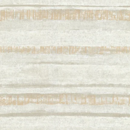 Rakasa Gold Distressed Stripe Wallpaper, Neutral, Sample