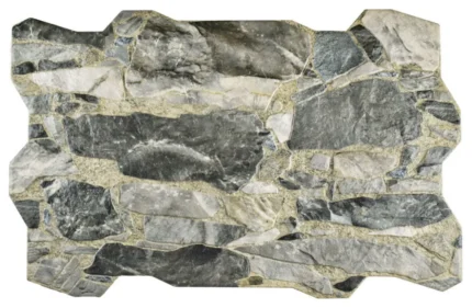Rambla Porcelain Floor and Wall Tile, Grafito, Sample