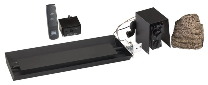 Real Fyre 30" ANSI Glass Pan Burner With 15 Valve & Remote, LP - Image 1