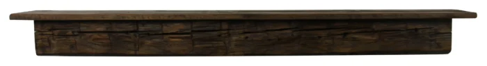 Reclaimed Pine Floating Mantel Shelf, 5.5"x7"x59", Chunky, Antique, 1800's - Image 1