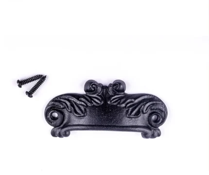 Renovators Supply 2Pcs Black Drawer Cabinet Cup Bin Pull Dresser Handles