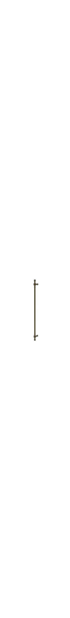 Retro Dot 18" Beaded Refrigerator Pull, Antique Brass