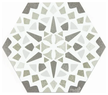 Ribera Peel & Stick Hexagon Floor Tiles, Sample