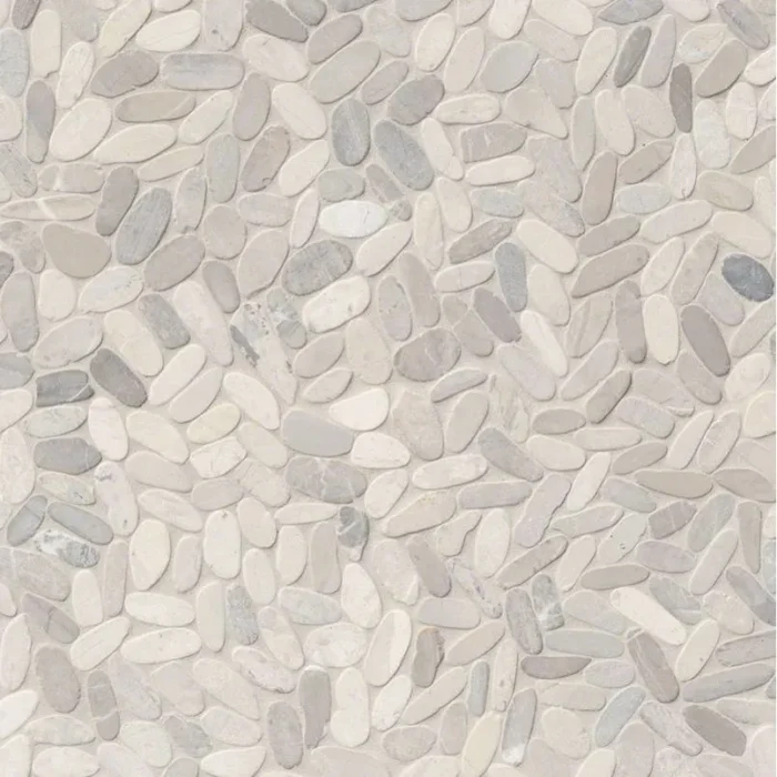 Rio Lago Sliced Truffle Tumbled Marble Pebble, Sample - Image 1