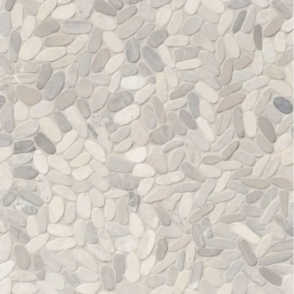 Rio Lago Sliced Truffle Tumbled Marble Pebble, Sample