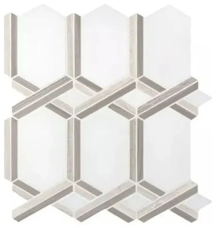 Royal Link Polished Marble Mosaic, 10 Sheets