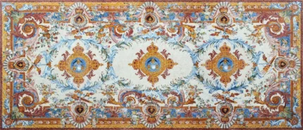 Royal Marble Mosaic Floor Rug, 102"x230"