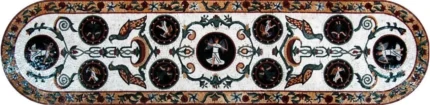 Rug Runner Floor Mosaic, Amoretti, 32"x131"