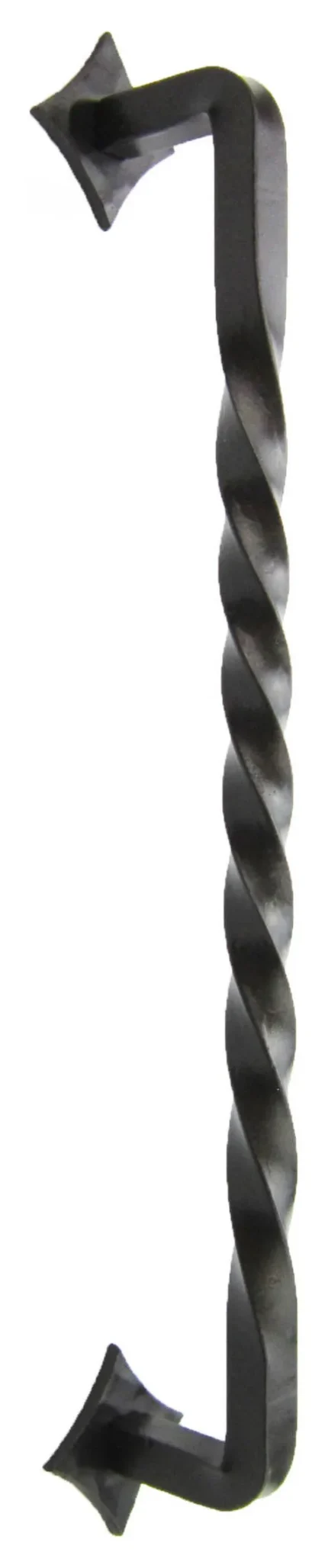 Rustic Diamondback Slim 10" Iron Twisted Cabinet Pull HPT410, Bronze