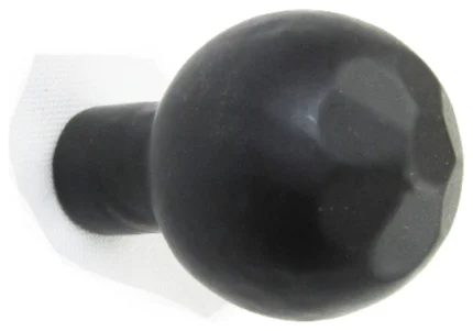 Rustic Hammered Wrought Iron Cabinet Knob 1 3/16 inch HK00, Black