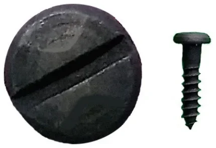 Rustic Head Slotted Black Wood Screws #6 x 5/8", Set of 48