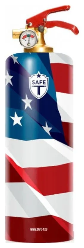 Safe-T Designer Fire Extinguisher, Patriotic, USA Flag