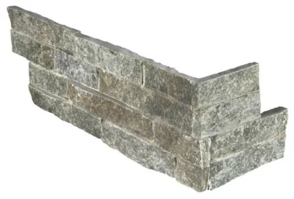 Sage Green Split Face Corner Ledger Panel, Sample