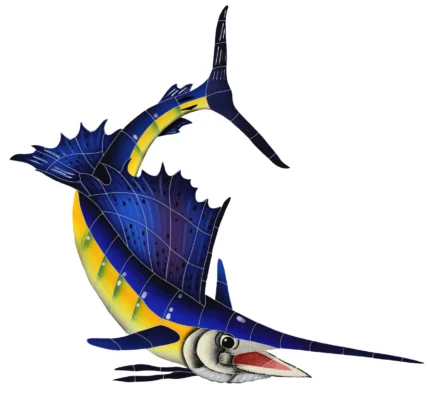 Sailfish Right Ceramic Swimming Pool Mosaic 27"x 20"