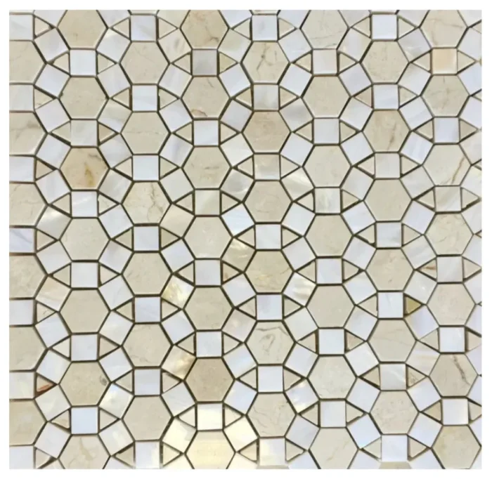 SAMPLE OF 12"x12" Mag Sea Shell Mixed Pearl Mosaic - Image 1