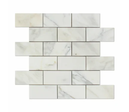 Sample of 2 X 4 Calacatta Gold Marble Polished Brick M. Tile