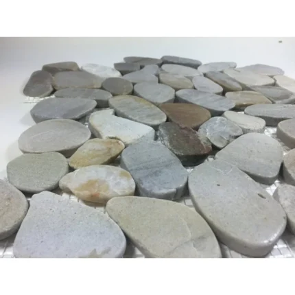 Sandy Beach 12x12 Interlocking Polished Pebbles, (4x4 or 6x6)  Sample