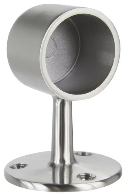 Satin (Brushed) Stainless Steel Flush End Post for 2" Outside Diameter Tubing
