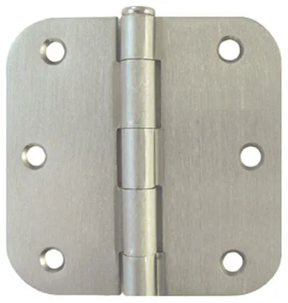 Satin Nickel Door Hinge 3.5" With 5/8" Radius