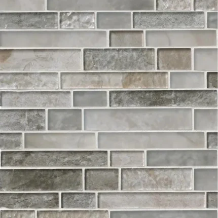 Savoy Interlocking Pattern Inkjet Glass Mosaic, Sample