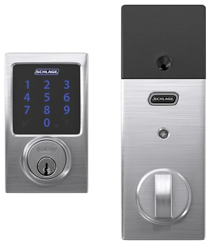 Schlage BE469NX-CEN Connect Century Touchscreen Electronic - Satin Chrome - Image 1