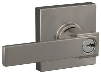 Schlage F51A-NBK-COL Northbrook Single Cylinder Keyed Entry Door - Satin Nickel